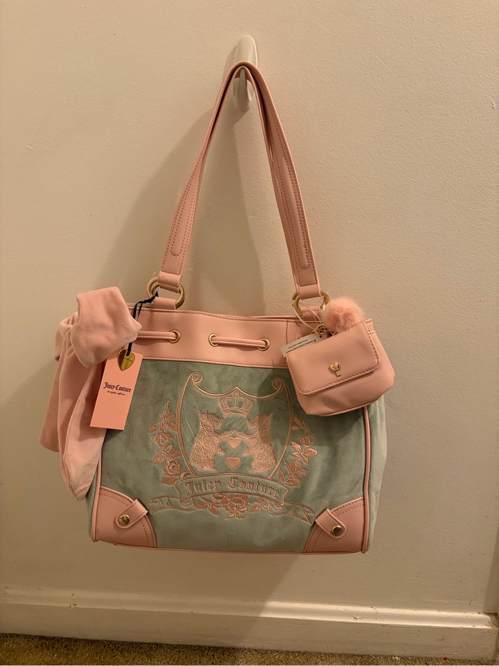 Juicy Couture Pink and Mint Daydreamer with Charm Pouch